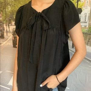 Banana Republic black silk blouse